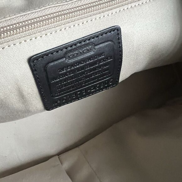 Coach 25805 Legacy Two-tone Chelsea Leather Carryall Mushroom Black - Picture 7 of 11